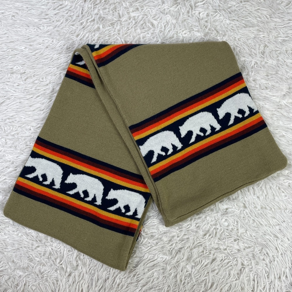 Kavu Scarf Adult Brown Striped Infinity Highline Snow Bear Outdoor Casual Winter